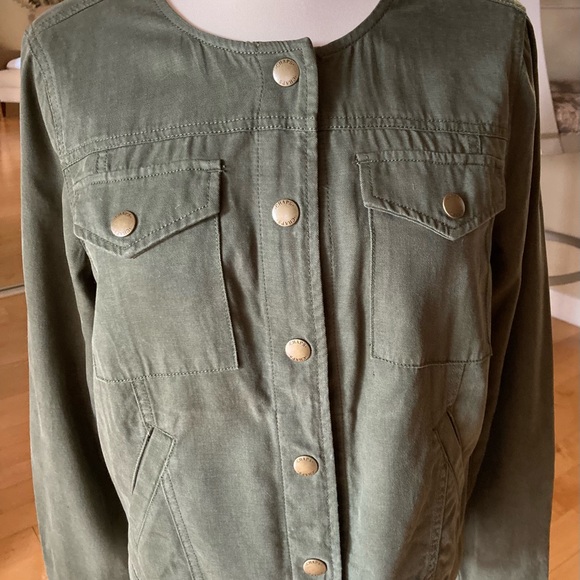 Chaps olive green jacket size small. - Picture 2 of 7